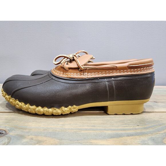 L.L. Bean Women's Maine Hunting Ankle Low Duck Boots Shoes Brown Size 9 - Picture 4 of 10